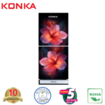 KONKA Refrigerator-KRB-200GB-2-Door, Bottom Freezer (200 Ltr) Light Dark with Red Flower