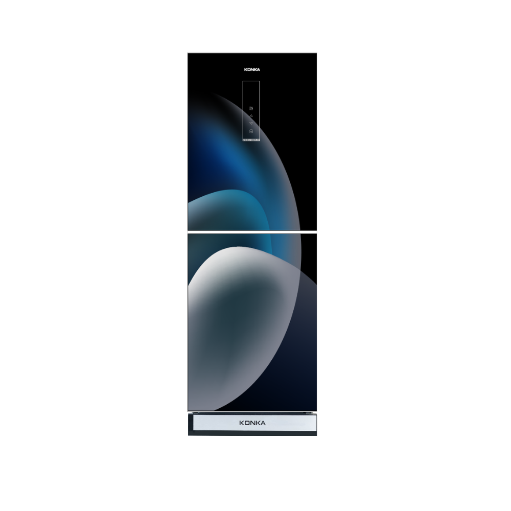 KRT-282EGB-DARKWAVE BLUE KONKA Refrigerator-KRT-282EGB-282 LTR-DARKWAVE BLUE, Upper Freezer, Electronics Control with Digital Display - Image 1