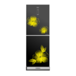 KONKA KRT-315EIGB-315L Upper Freezer Refrigerator (GLASS MIRROR YELLOW)